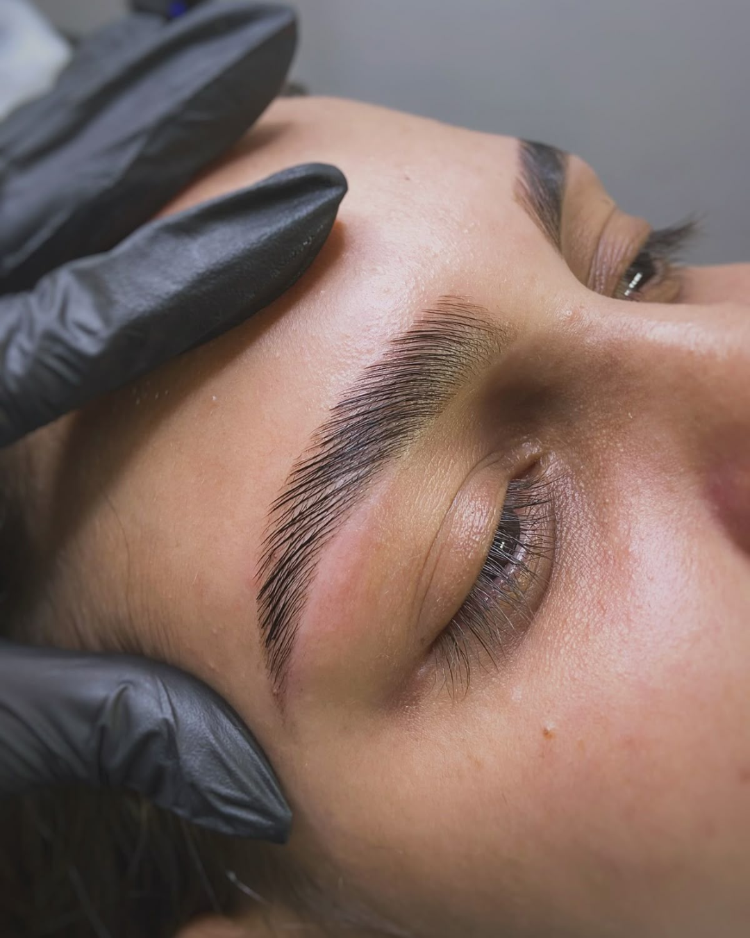 professional brow lamination treatment at Volumabeauty studio in Indiana