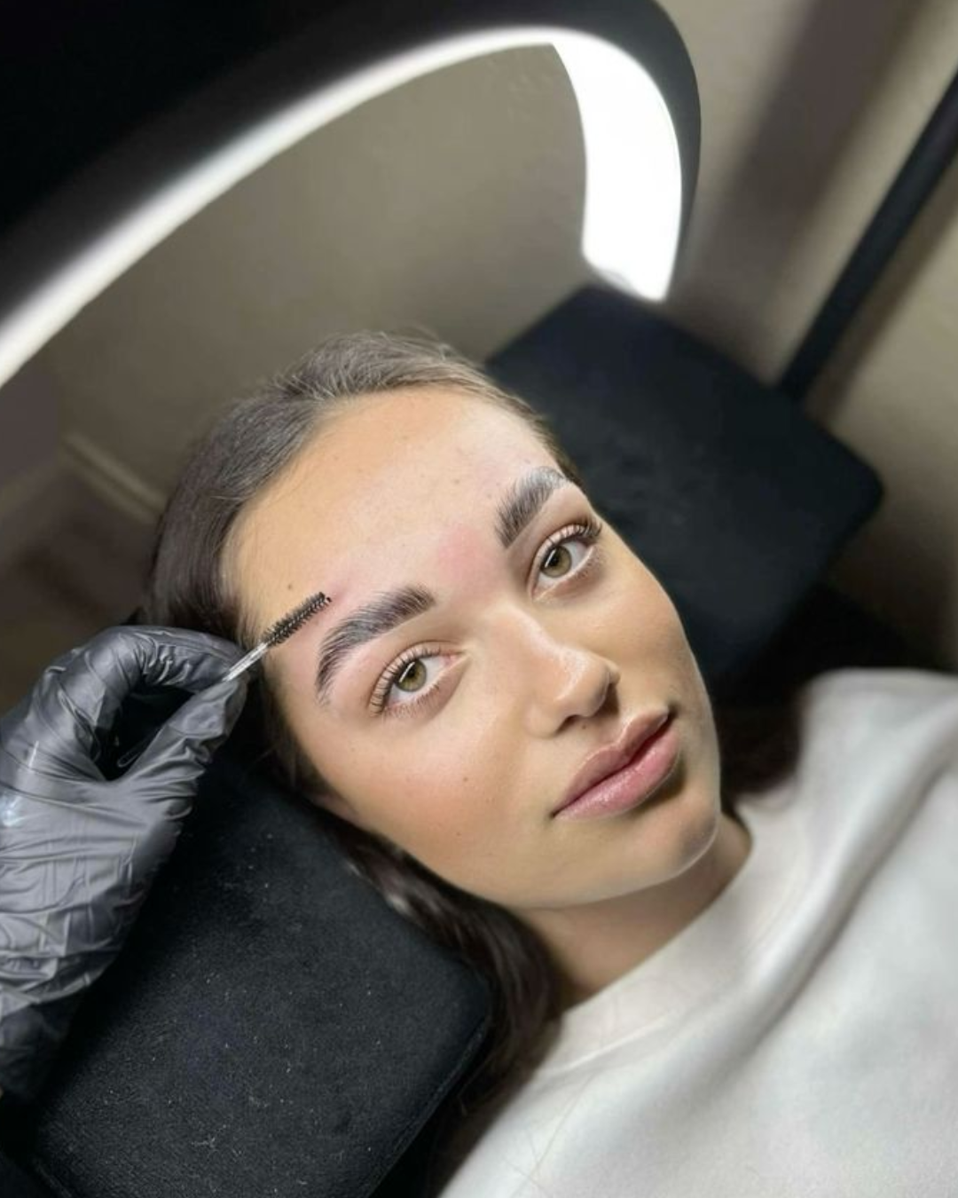 professional brow lamination treatment at Volumabeauty studio in Indiana
