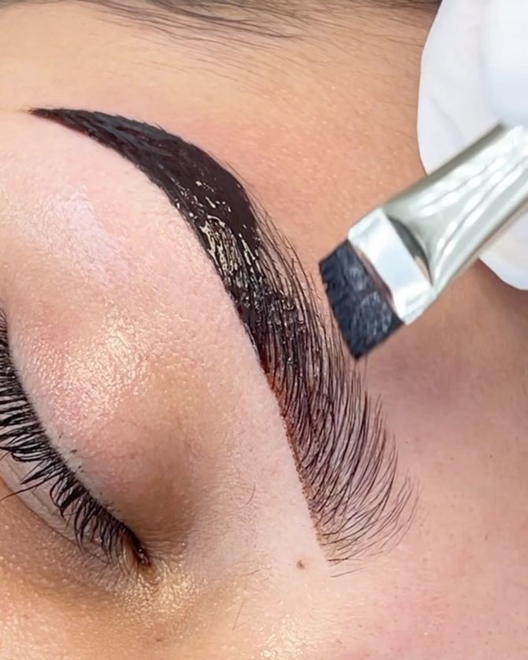professional brow shaping and tinting treatment at Volumabeauty studio in Indiana